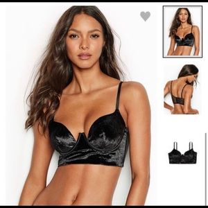 Vs velvet long line very sexy balconette bra
